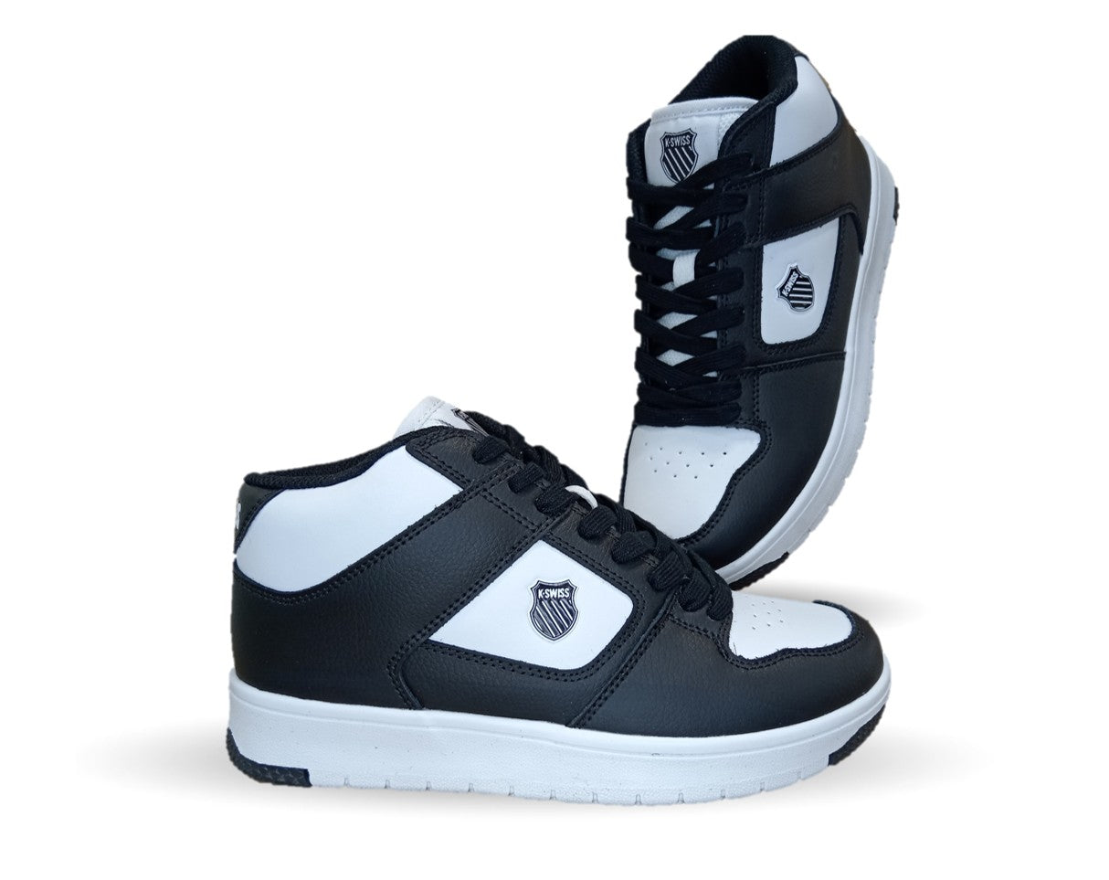 Tenis Urbano de piel K Swiss 010 Negro/Blanco para mujer