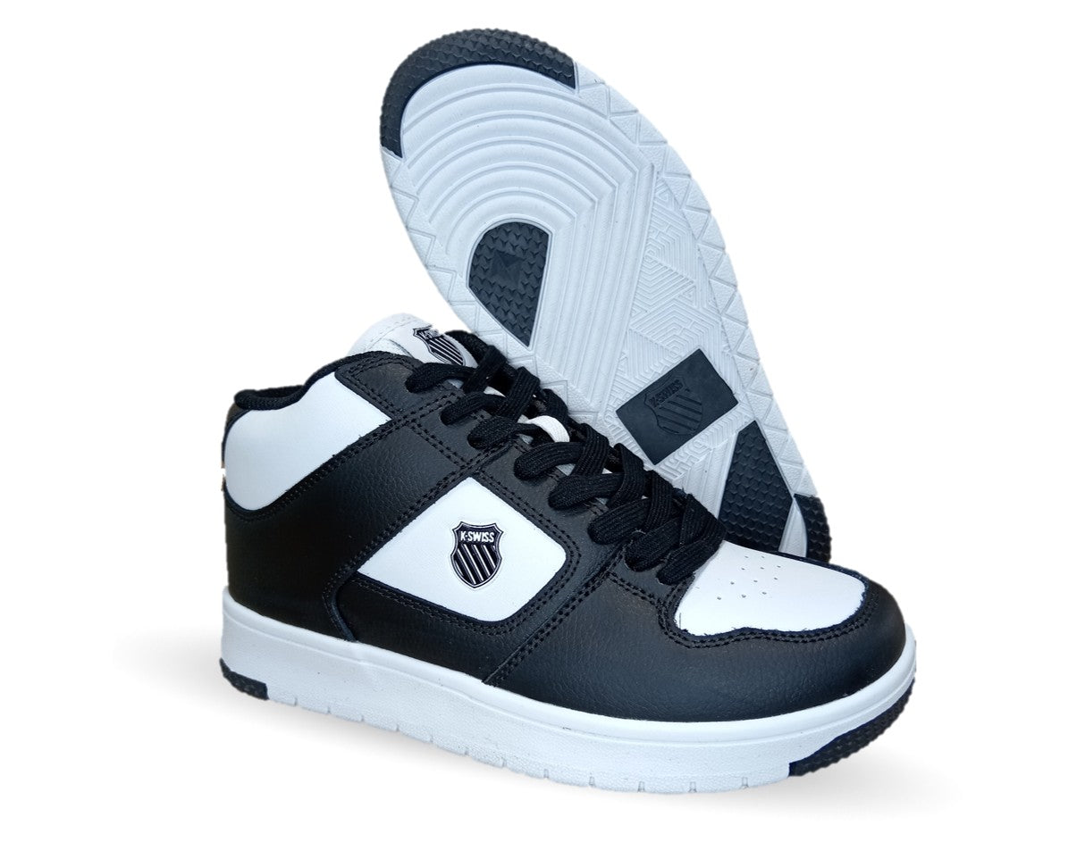 Tenis Urbano de piel K Swiss 010 Negro/Blanco para mujer