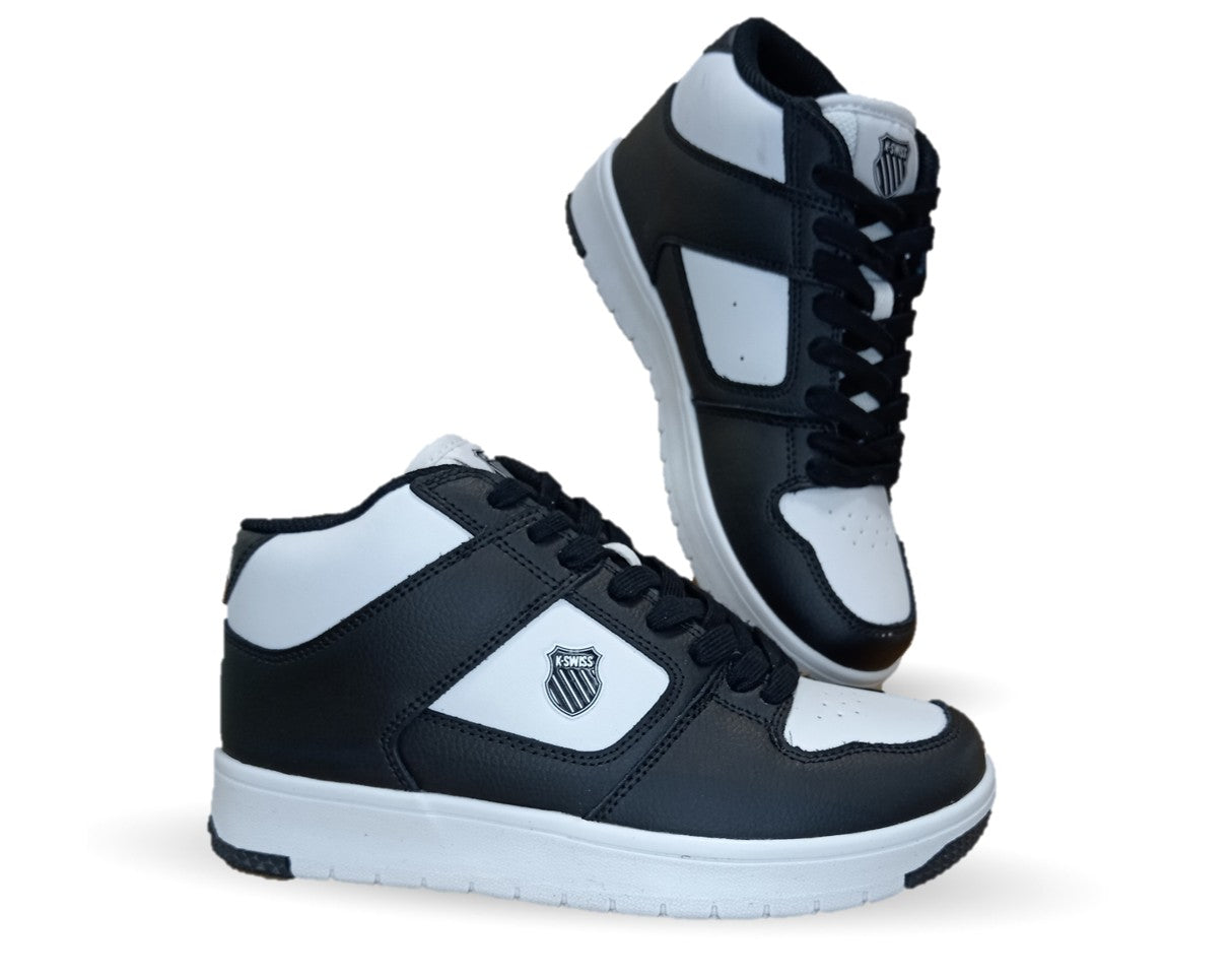 Tenis Urbano de piel K Swiss 010 Negro/Blanco para mujer