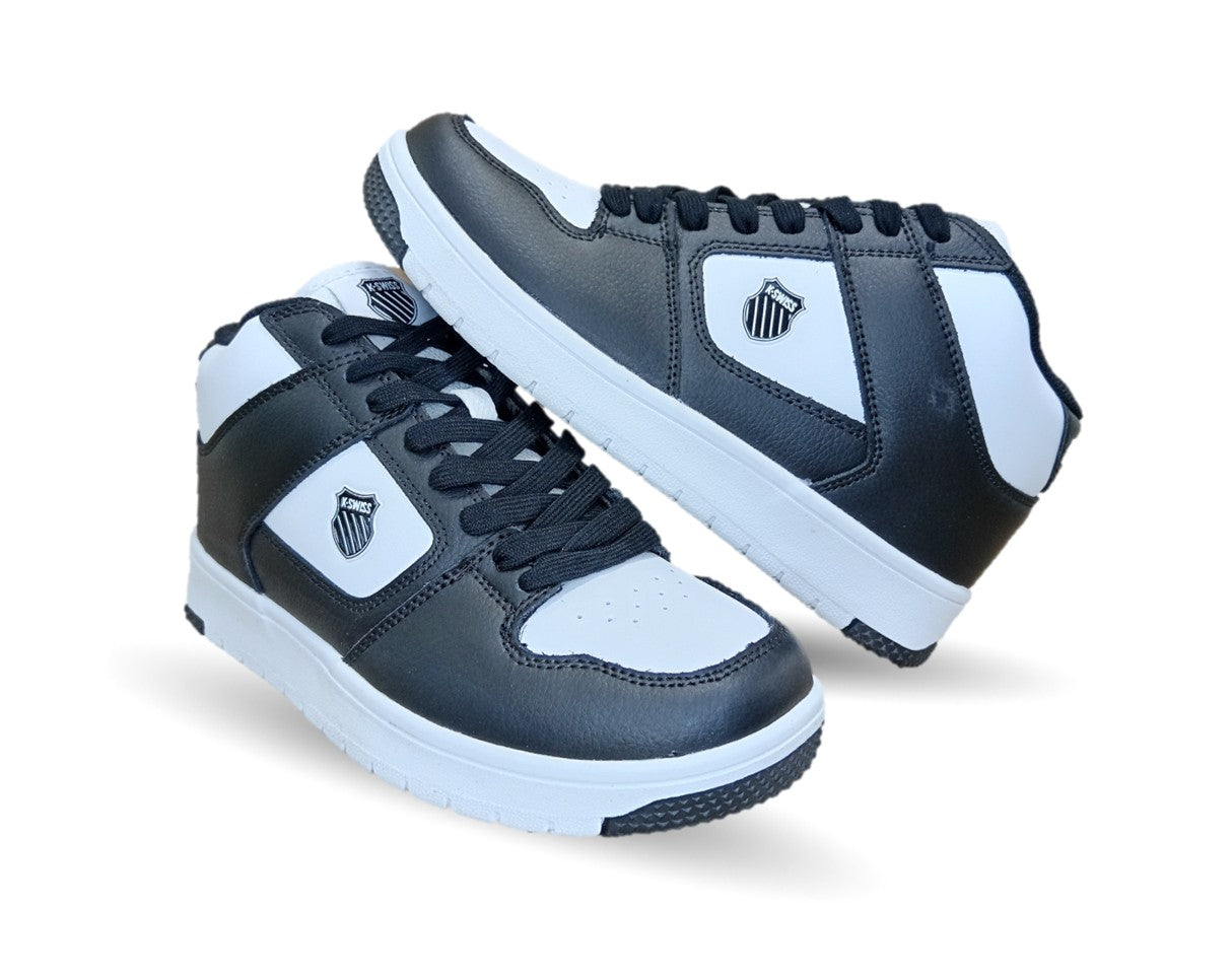 Tenis Urbano de piel K Swiss 010 Negro/Blanco para mujer