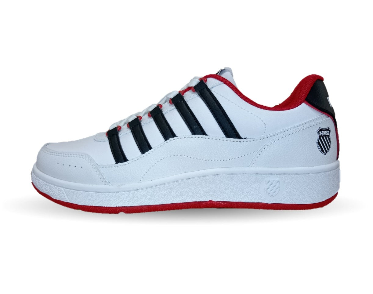 Tenis Urbano de piel K Swiss 116 Blanco/Negro/Rojo para hombre
