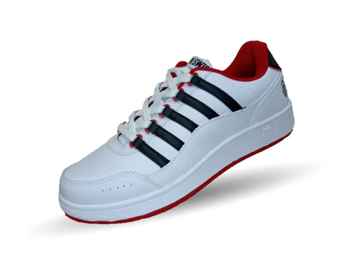 Tenis Urbano de piel K Swiss 116 Blanco/Negro/Rojo para hombre