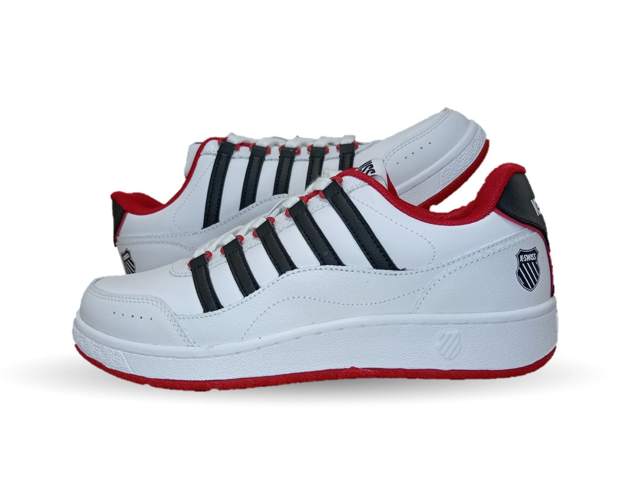 Tenis Urbano de piel K Swiss 116 Blanco/Negro/Rojo para hombre