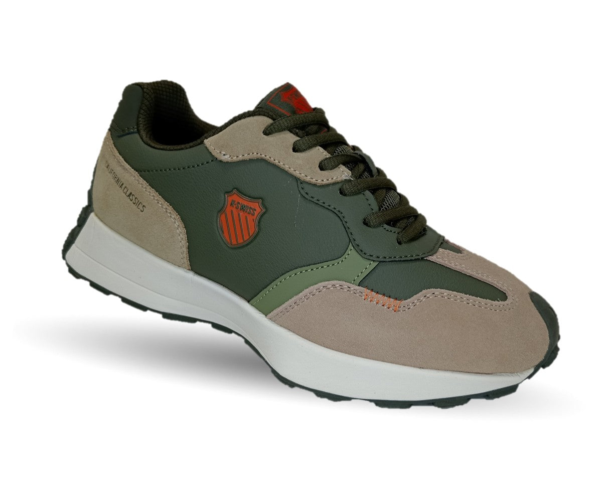 Tenis Urbano K Swiss de piel 320 Olivo/Café para hombre