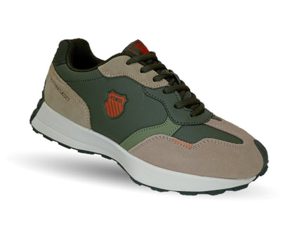 Tenis Urbano K Swiss de piel 320 Olivo/Café para hombre