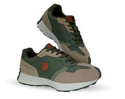 Tenis Urbano K Swiss de piel 320 Olivo/Café para hombre