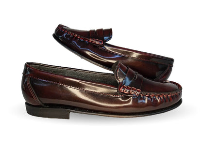 Zapato Casual tipo mocasín de piel con suela de cuero Lady Camo 455 Camaleón Vino para mujer