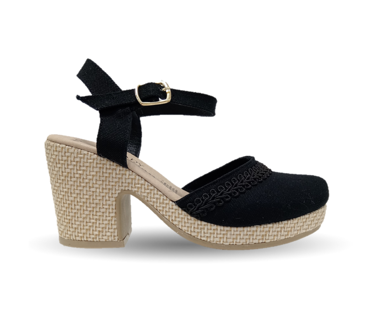 Sandalia tipo Alpargata Lady Christian 1180 Negro para mujer