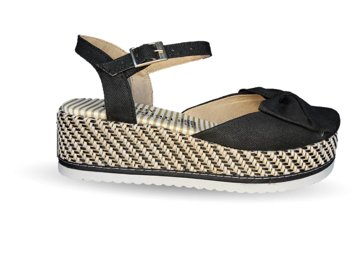 Sandalia Casual de moda con plataforma media Lady Christian 290 Negro para mujer