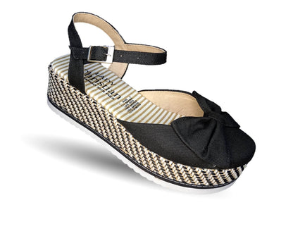 Sandalia Casual de moda con plataforma media Lady Christian 290 Negro para mujer