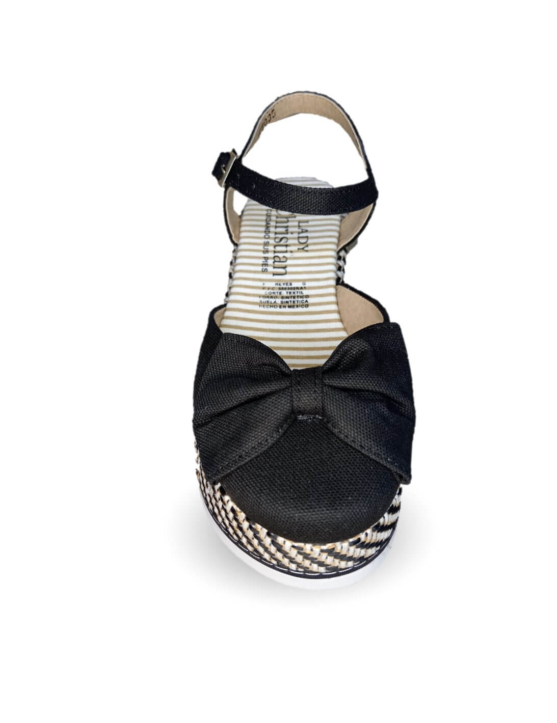 Sandalia Casual de moda con plataforma media Lady Christian 290 Negro para mujer