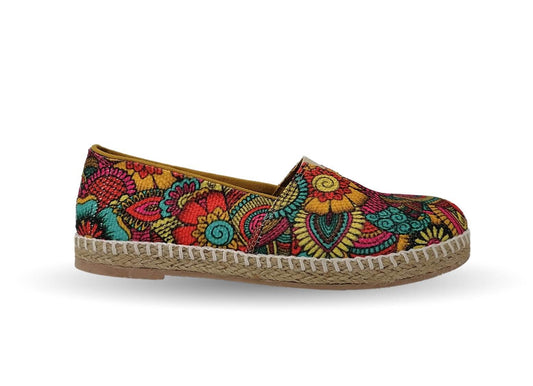 Zapato Casual de moda con yute natural Lady Christian 345 Mandalas para mujer