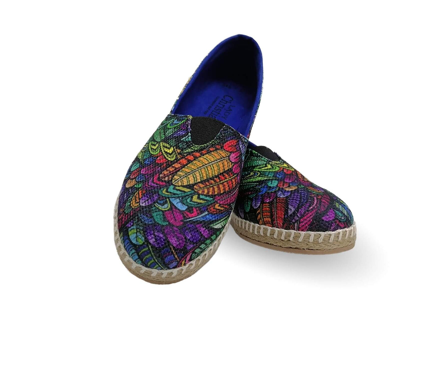 Zapato Casual de moda con yute natural Lady Christian 345 Plumas para mujer