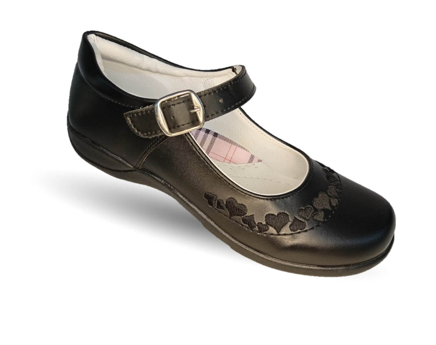 Zapato Escolar con hebilla Lady Flores 409 Negro para niña