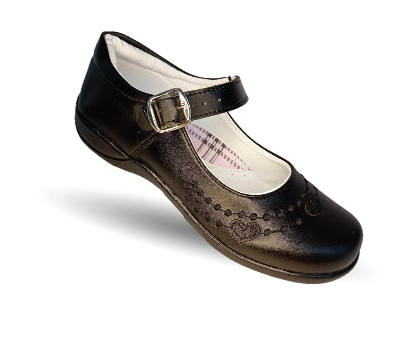 Zapato Escolar con hebilla Lady Flores 410 Negro para niña