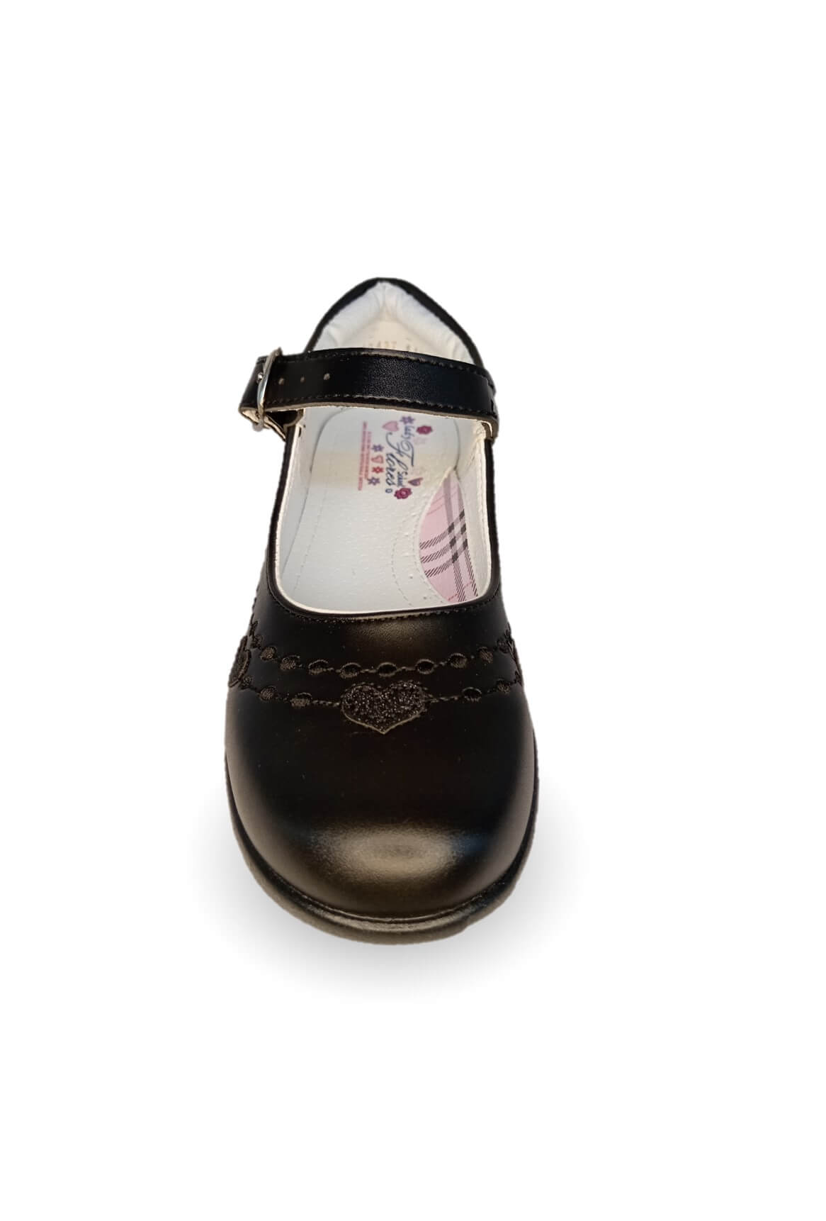 Zapato Escolar con hebilla Lady Flores 410 Negro para niña