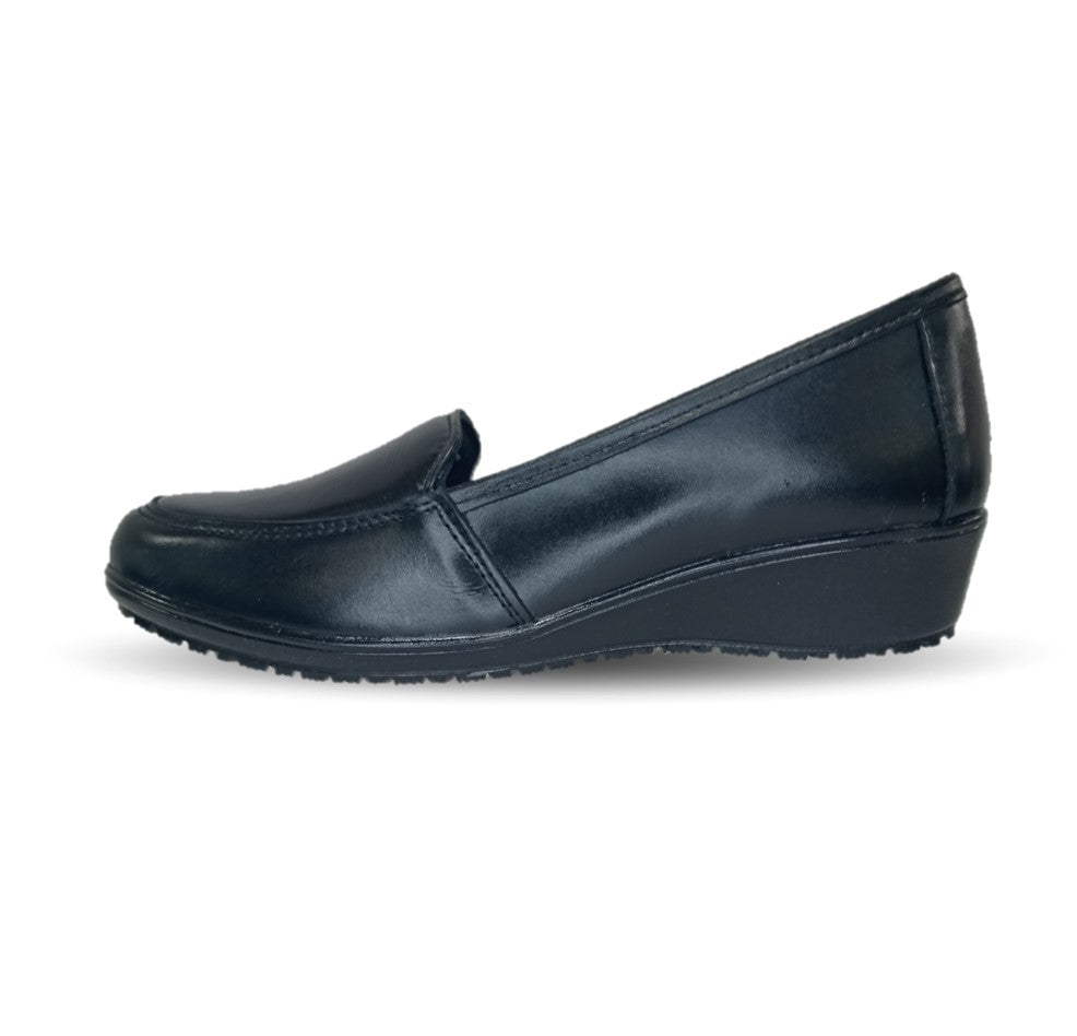 Zapato de Confort de piel Ladys Var-Tell 10 Negro para mujer