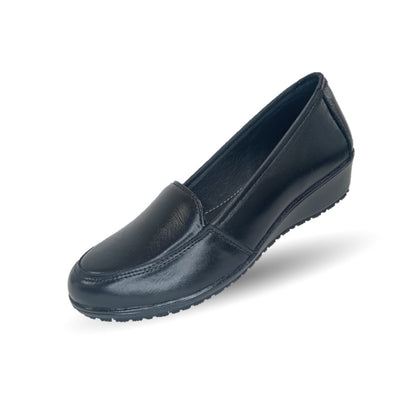 Zapato de Confort de piel Ladys Var-Tell 10 Negro para mujer