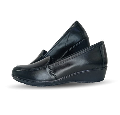 Zapato de Confort de piel Ladys Var-Tell 10 Negro para mujer