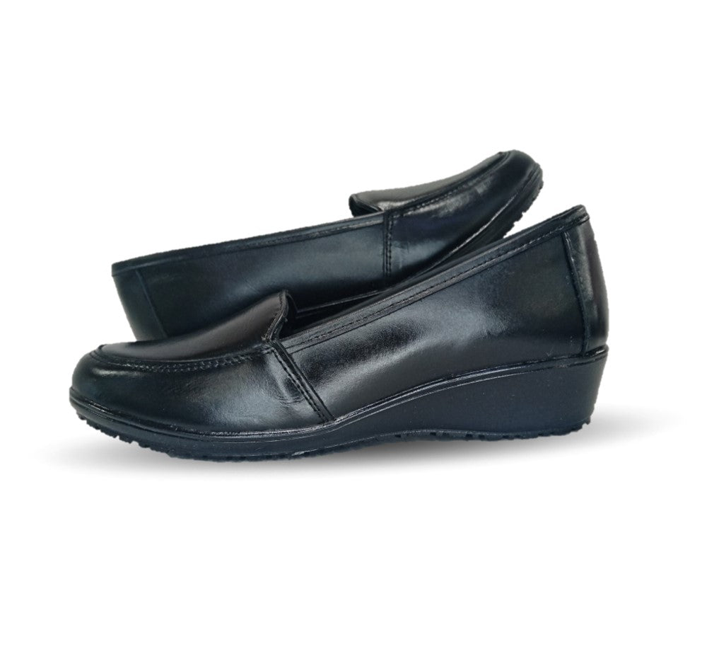 Zapato de Confort de piel Ladys Var-Tell 10 Negro para mujer