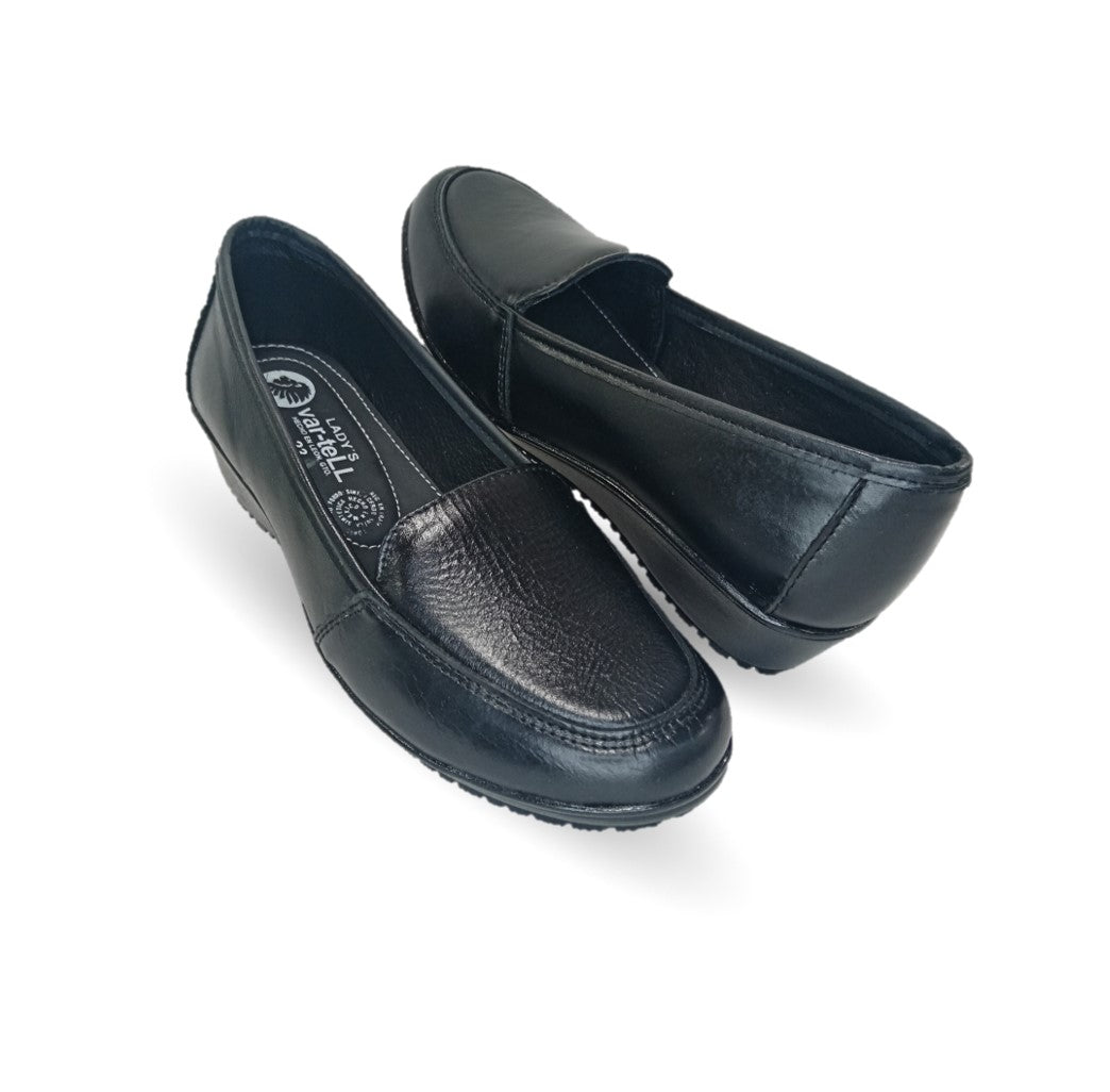 Zapato de Confort de piel Ladys Var-Tell 10 Negro para mujer