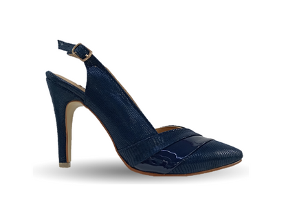 Zapatilla de Vestir Lambers 3202 Microfibra Marino para mujer