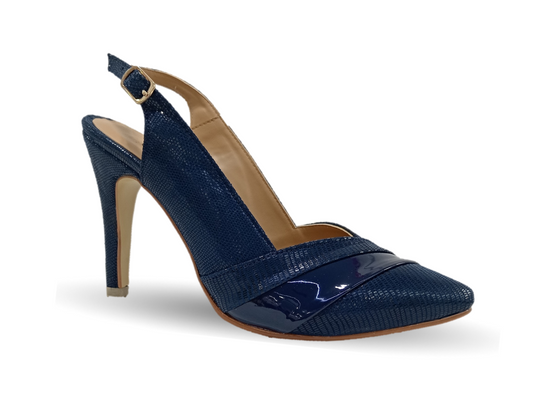 Zapatilla de Vestir Lambers 3202 Microfibra Marino para mujer