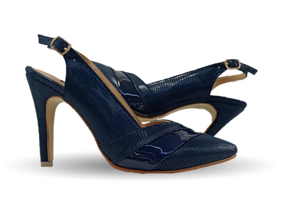 Zapatilla de Vestir Lambers 3202 Microfibra Marino para mujer