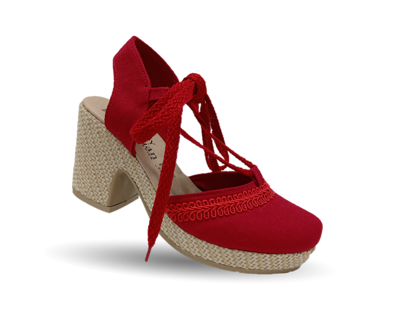 Sandalia tipo Alpargata Lady Christian 1159 Rojo para mujer