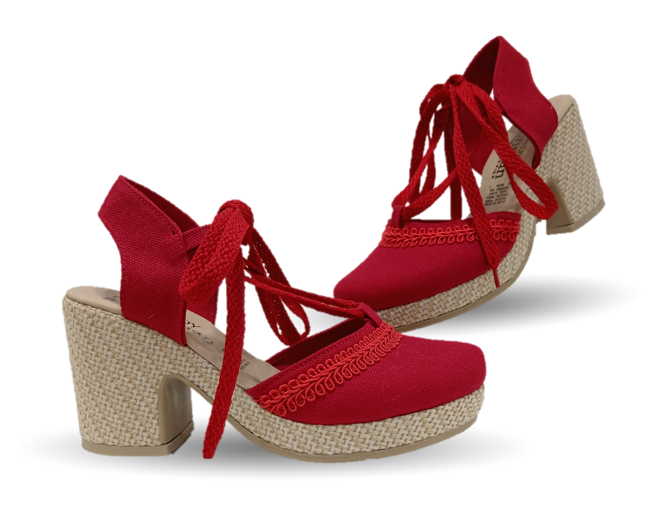 Sandalia tipo Alpargata Lady Christian 1159 Rojo para mujer