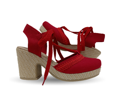Sandalia tipo Alpargata Lady Christian 1159 Rojo para mujer