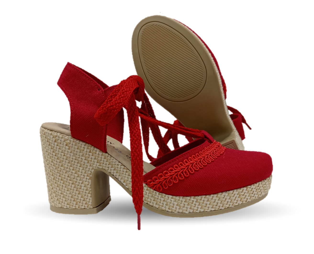Sandalia tipo Alpargata Lady Christian 1159 Rojo para mujer