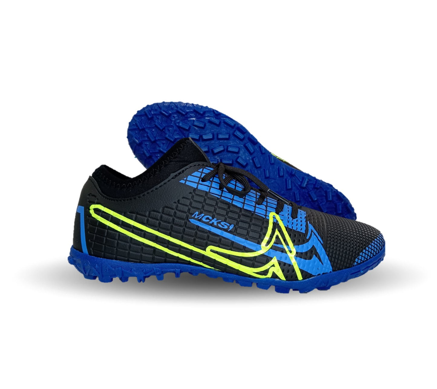 Tenis de Futbol con multitacos Mayckers 1205 Negro/Rey Unisex para mujer y hombre