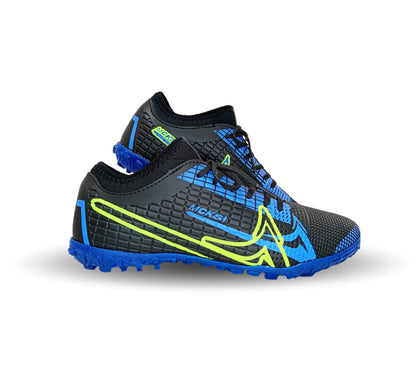 Tenis de Futbol con multitacos Mayckers 1205 Negro/Rey Unisex para mujer y hombre