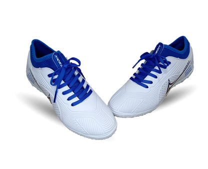 Tenis de Futbol con multitacos Mayckers 1219 Blanco/Rey Unisex para mujer y hombre