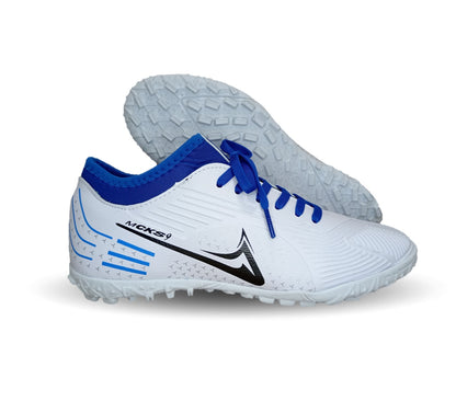 Tenis de Futbol con multitacos Mayckers 1219 Blanco/Rey Unisex para mujer y hombre