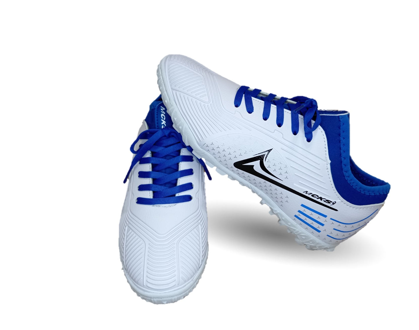 Tenis de Futbol con multitacos Mayckers 1219 Blanco/Rey Unisex para mujer y hombre