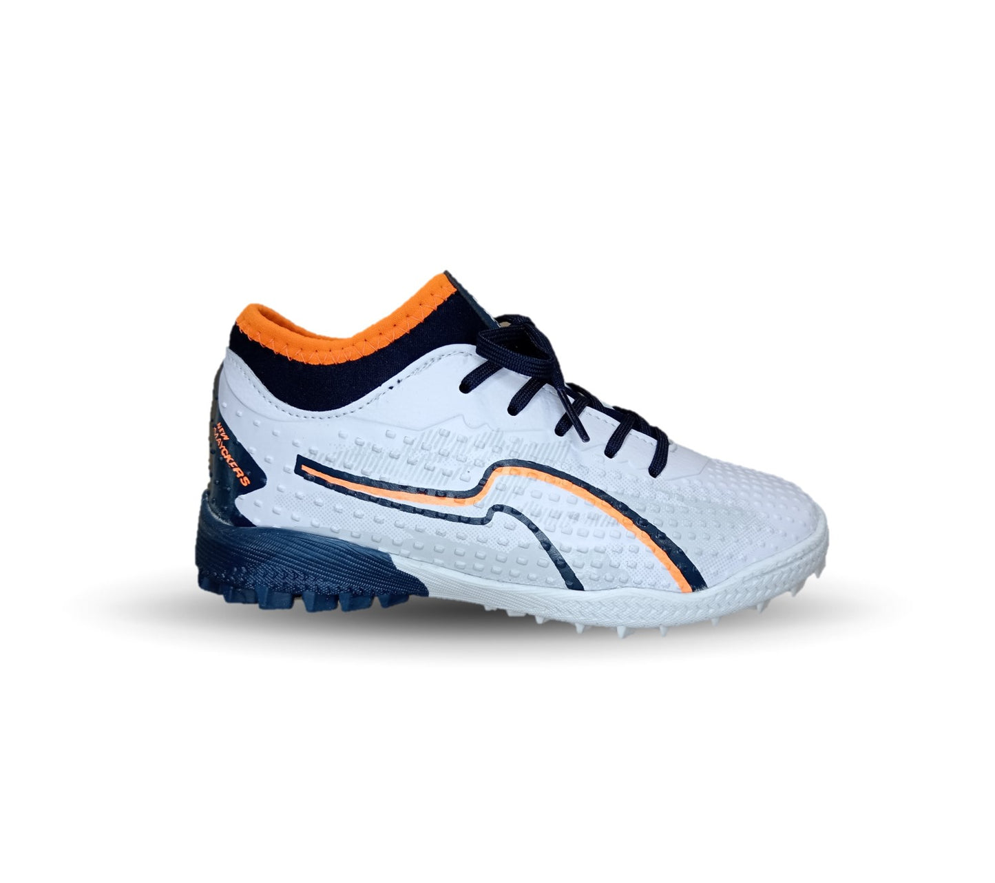 Tenis de Futbol con multitacos Mayckers 1251 Blanco/Marino Unisex para niño y niña