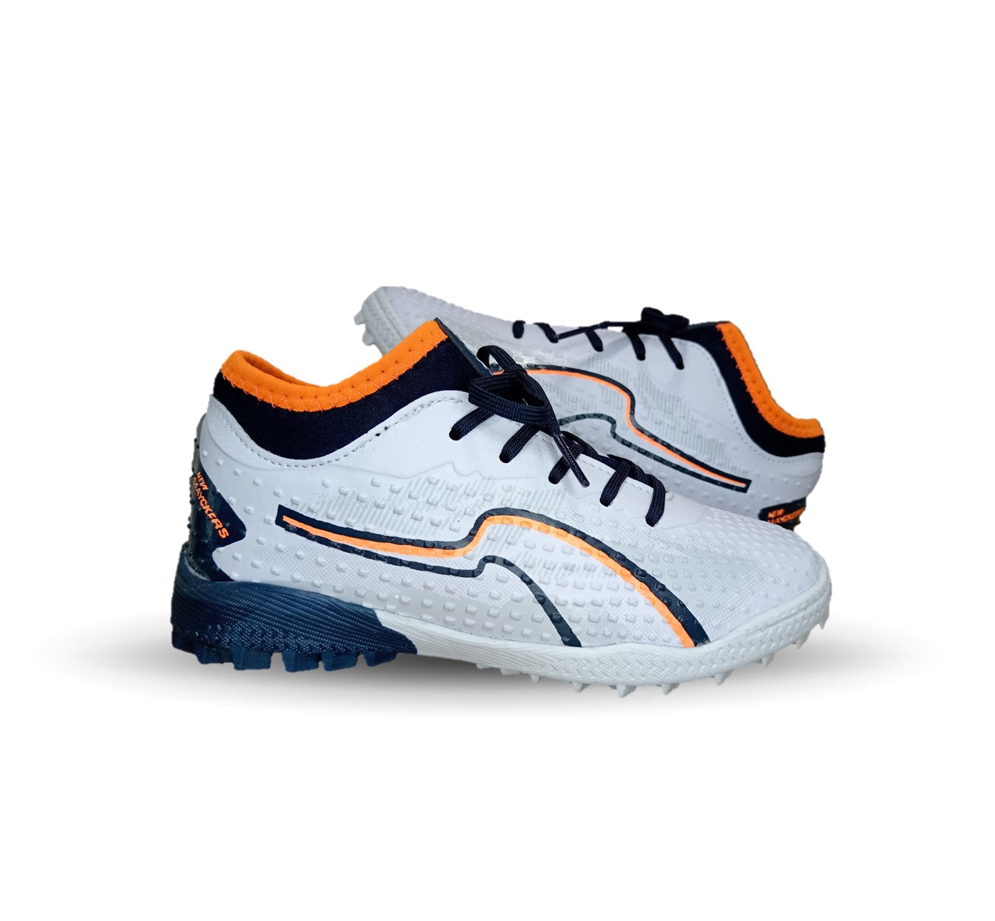 Tenis de Futbol con multitacos Mayckers 1251 Blanco/Marino Unisex para niño y niña