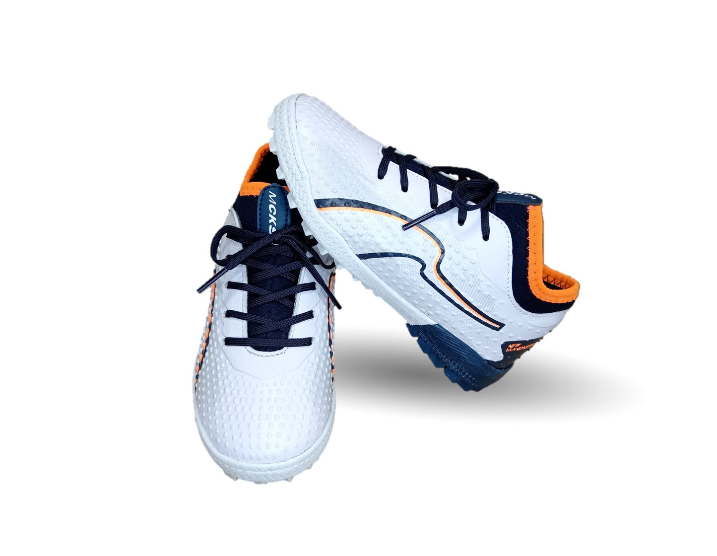 Tenis de Futbol con multitacos Mayckers 1251 Blanco/Marino Unisex para niño y niña