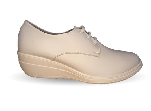 Calzado Casual y de Servicio de piel con cuña mediana Meriggiare 5103 Blanco para mujer