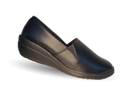 Calzado Casual y de Servicio de piel con cuña mediana Meriggiare 5104 Negro para mujer