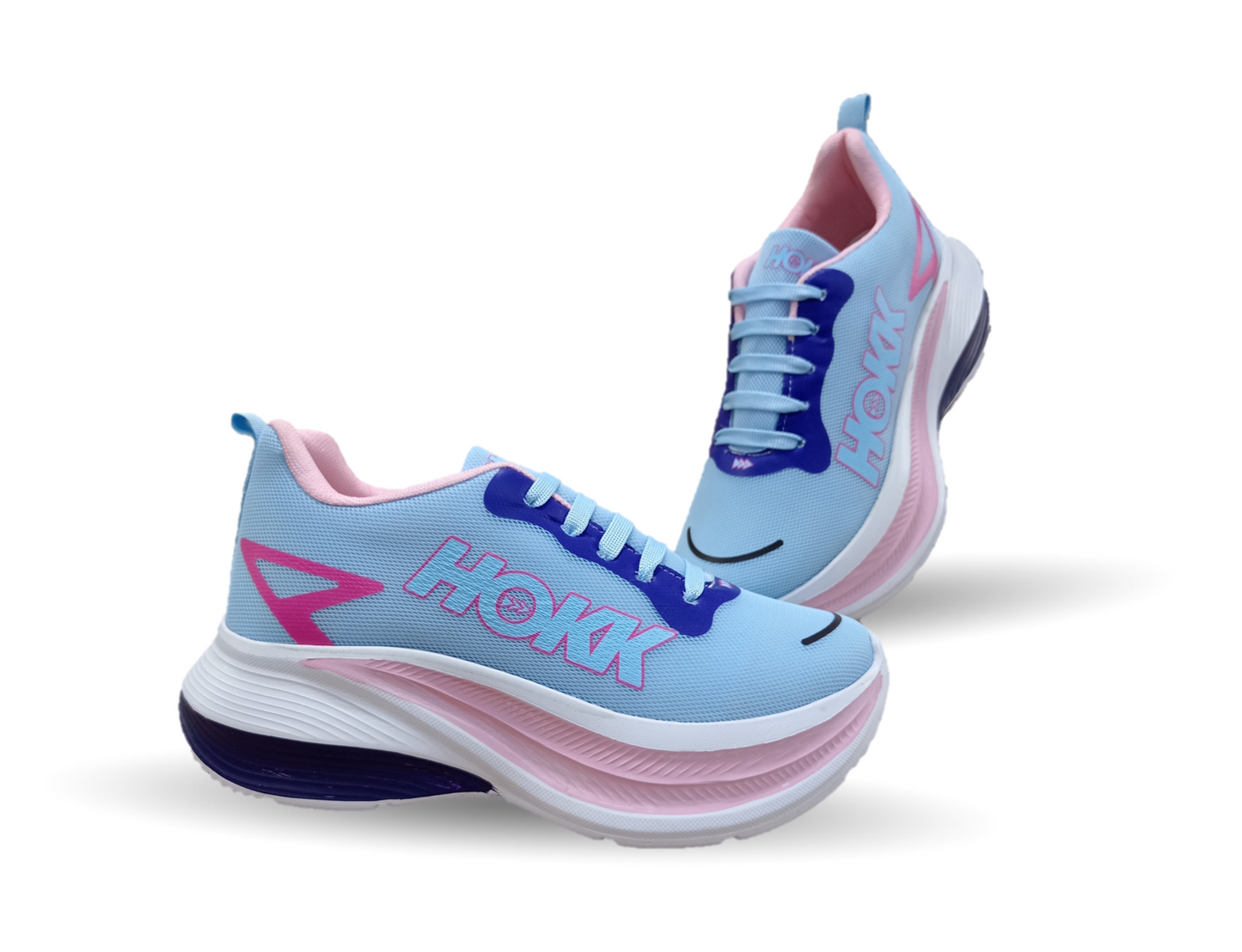 Tenis Urbano de moda con plataforma New Ports 4000 Cielo/Rosa para mujer