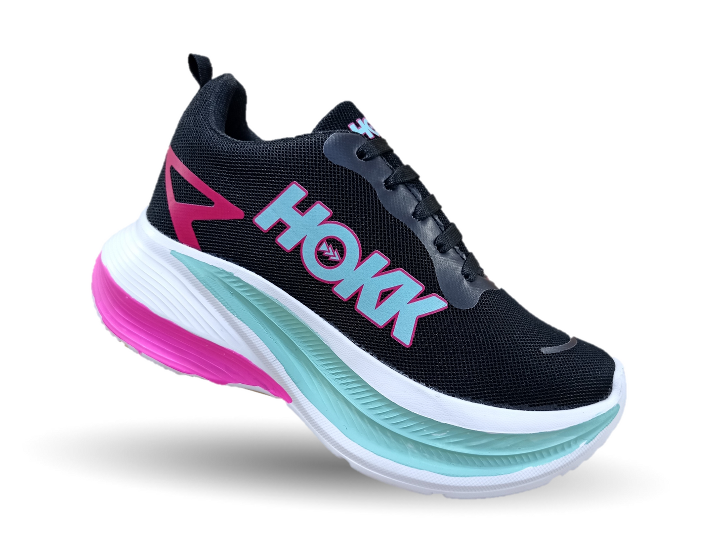 Tenis Urbano de moda con plataforma New Ports 4000 Negro/Menta para mujer