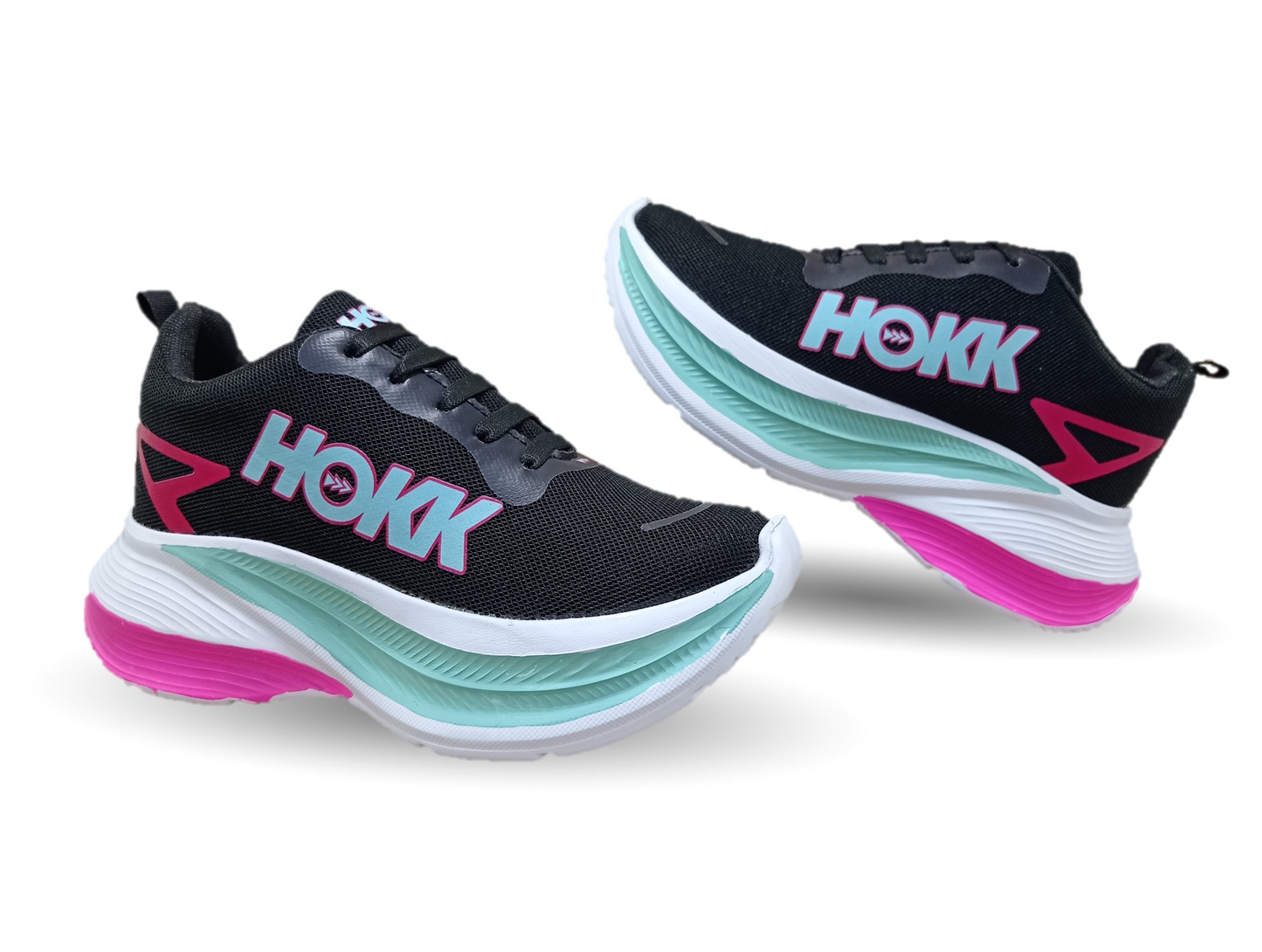 Tenis Urbano de moda con plataforma New Ports 4000 Negro/Menta para mujer