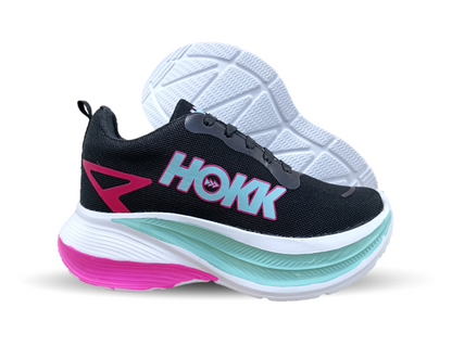 Tenis Urbano de moda con plataforma New Ports 4000 Negro/Menta para mujer