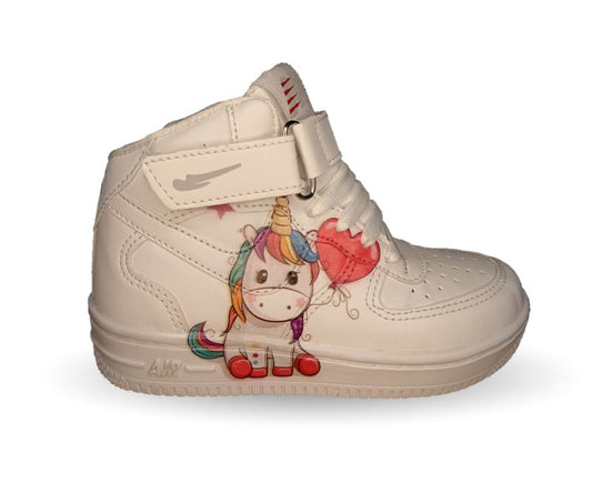 Tenis Urbano Niwkers 905 Blanco/Unicornio para niña