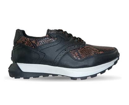 Zapato tipo Tenis Urbano Casual Nozivo 8601 Víbora Negro