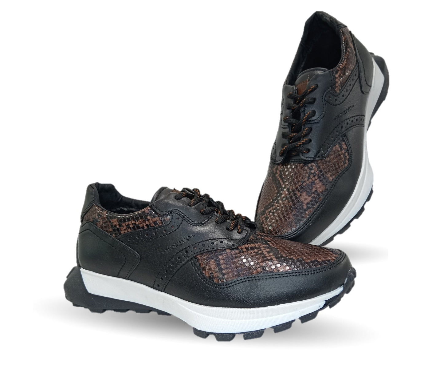 Zapato tipo Tenis Urbano Casual Nozivo 8601 Víbora Negro