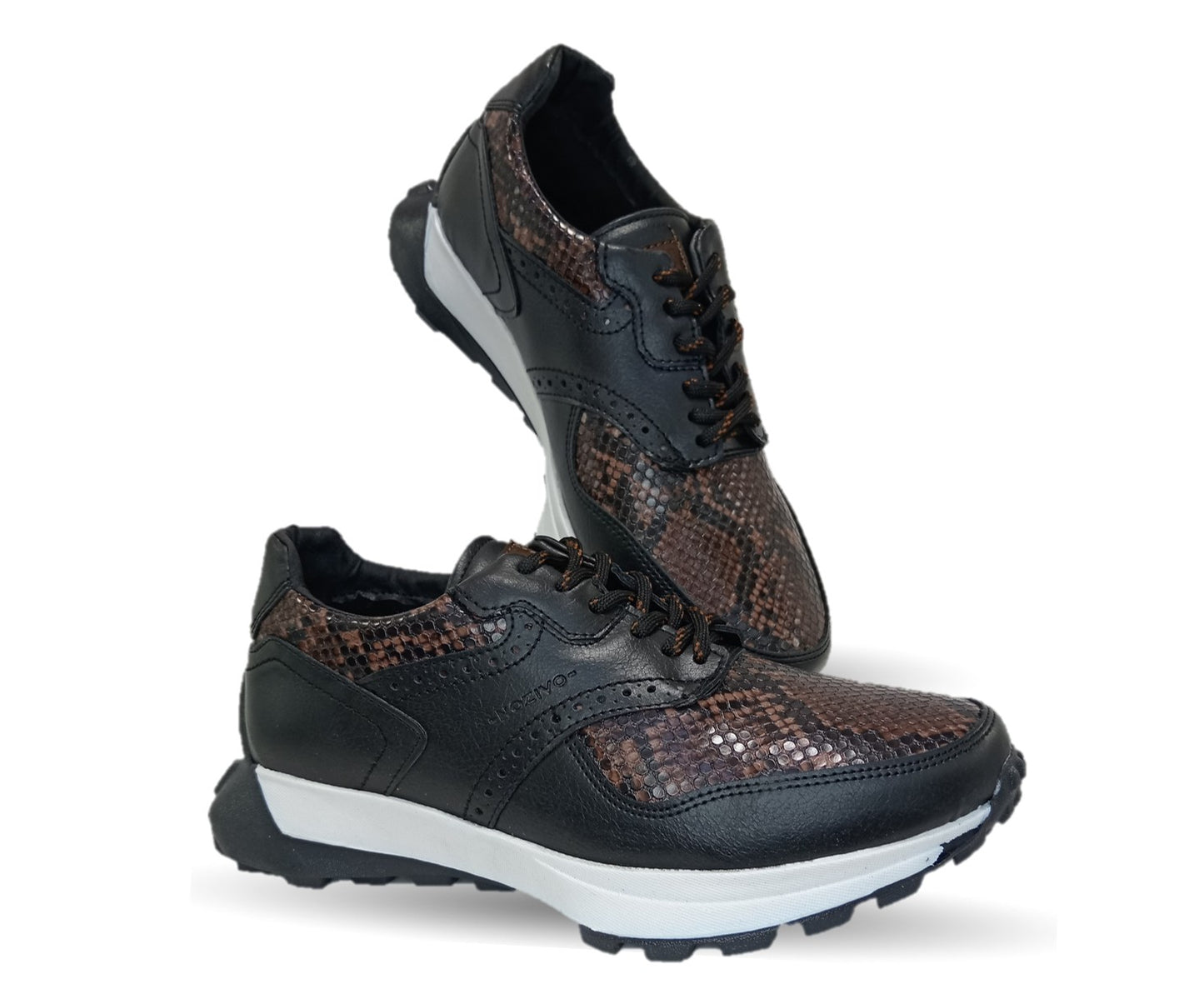 Zapato tipo Tenis Urbano Casual Nozivo 8601 Víbora Negro